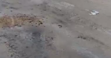 انفجار خط غاز بالمنصورة أثناء تجربة ضخ هواء بالمواسير.. فيديو لايف