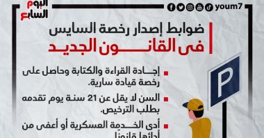 ضوابط إصدار رخصة السايس فى القانون الجديد.. إنفوجراف