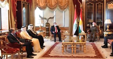 "بارزانى" وقناصل الدول العربية يتفقون على ضرورة حل الخلافات بين أربيل وبغداد
