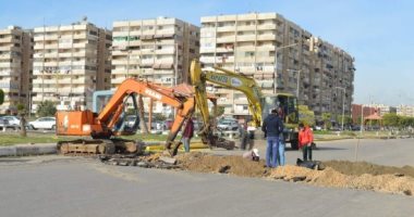 بدء أعمال توصيل خط الغاز الطبيعى لمحطة وقود التفريعة ببورفؤاد.. صور