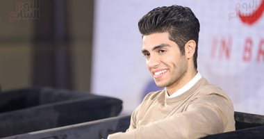 صور.. مينا مسعود: فيلمى الجديد يؤكد عظمة مصر بلد الأهرامات وليس الإرهاب