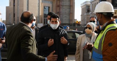 وزير الشباب والرياضة يتفقد مقر الوزارة بالعاصمة الإدارية الجديدة