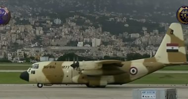 الصور الأولى لوصول 3 طائرات مصرية محملة بالمساعدات إلى لبنان