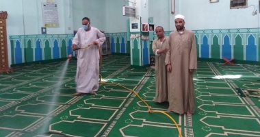 استمرار حملات تعقيم وتطهير المساجد فى الأقصر لليوم الثانى على التوالى