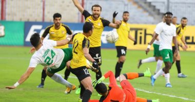 المصري يقسو على الإنتاج الحربى بثلاثية ويدخل المربع الذهبي فى ترتيب الدورى
