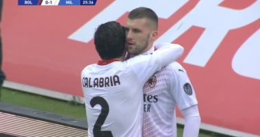 ميلان يتقدم على بولونيا بهدف نظيف في الشوط الأول.. فيديو 