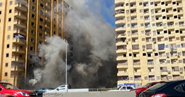 محافظة الجيزة تخلى العقارات المحيطة للعقار المحترق تحسبا لانهياره
