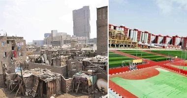 عشوائيات القاهرة قبل وبعد التطوير × 30 صورة.. العقارات الخطرة تتحول إلى "كومباوندات للفقراء" فى قلب العاصمة..خطة الرئيس السيسى وفرت مساكن كريمة وآمنة للمصريين.. واستبدلت العشش وجبال القمامة بمساحات خضراء وملاعب
