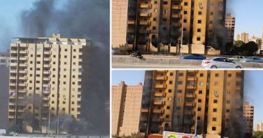 الأدخنة تتصاعد من عقار فيصل المحترق لليوم الخامس على التوالى.. سيدة: "شقى ولادى ضاع فى 3 شقق".. مالك وحدة سكنية: "عايز أنزل العفش ومش عارف".. وتكثيف أمنى بالشوارع المؤدية للمبنى وتمركز 10 سيارات إطفاء.. صور