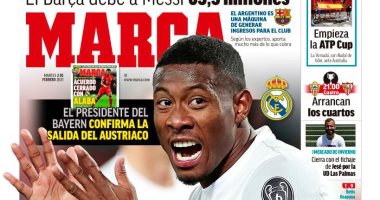 انتقال ألابا إلى ريال مدريد وأزمة مانشستر يونايتد مع التحكيم حديث صحف أوروبا اليوم