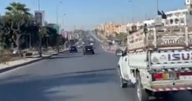 انتظام الحالة المرورية بشارع التسعين فى التجمع الخامس بالاتجاهين