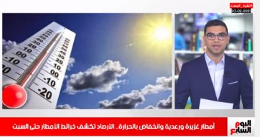أفضل مداخلة.. أمطار رعدية.. الأرصاد تكشف لتليفزيون اليوم السابع حالة الطقس