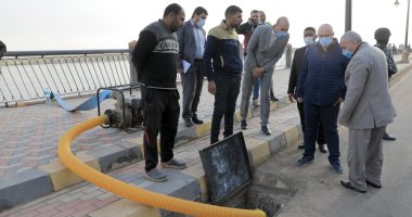 جولة لمحافظ بنى سويف لمتابعة استعدادات المرافق لمواجهة تداعيات تقلبات الطقس