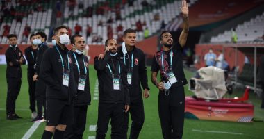 نجوم الأهلى في استاد المدينة التعليمية قبل انطلاق مباراة الدحيل × 10 صور