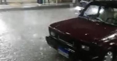 موجة أمطار غزيرة مصحوبة برعد وبرق تضرب شمال سيناء.. صور