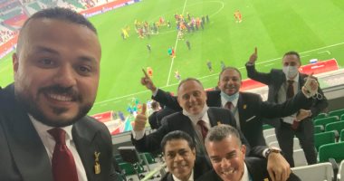 مجلس إدارة النادى الأهلى يحتفل بالتأهل لنصف نهائي كأس العالم للأندية.. صورة