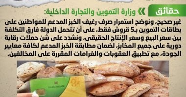الحكومة: رغيف الخبز المدعم بـ5 قروش وزيادة سعره الشهر المقبل شائعة 