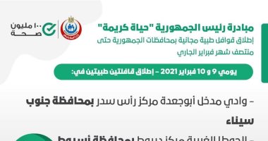 إطلاق قافلتين طبيتين ضمن مبادرة حياة كريمة بجنوب سيناء والأقصر