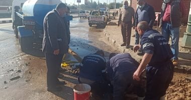 محافظ أسيوط يكلف بمتابعة أعمال إصلاح ماسورة مياه في نفق الأزهر.. صور