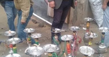 حملة لرفع الإشغالات وغلق المقاهى المخالفة ومصادرة الشيش بالزقازيق