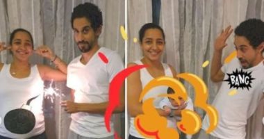 رنيم الوليلى وزوجها طارق مؤمن في فوتوسيشن طريف مع ابنهما "شهير".. صور