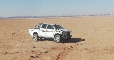 إصابة رئيس مركز الفرافرة فى حادث إنقلاب سيارة على طريق بلاط الداخلة 