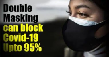 CDC: ارتداء الأقنعة المزدوجة للوجه تحمى من كورونا بنسبة 95٪  