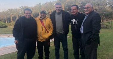 محمد هنيدي وخالد جلال ومحمد نوار فى ضيافة يوسف معاطى