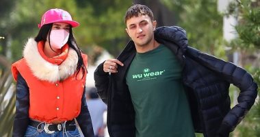 دوا ليبا فى ظهور جديد مع أنور حديد بـ لوس أنجلوس بعد احتفالهما بعيد الحب 