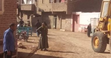 حملة نظافة ورفع الإشغالات بقرية النمسا جنوب الأقصر.. صور