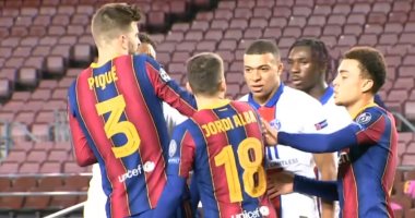 برشلونة ضد باريس سان جيرمان.. مبابي يهدد جوردى ألبا بالقتل!