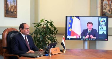 الرئيس السيسي يشارك فى اجتماع مكتب قمة الاتحاد الأفريقى بحضور ماكرون