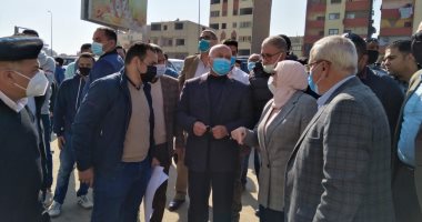 وزير النقل ومحافظ القاهرة يتفقدان أعمال توسعة الدائرى بالبساتين.. صور
