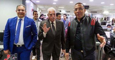 محافظ جنوب سيناء يزور اليوم السابع ويشيد بتجربة التليفزيون الديجيتال