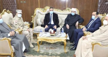 محافظ المنوفية يستقبل وزير الأوقاف على هامش افتتاح مسجد عصمت السادات.. صور