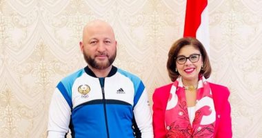 سفيرة مصر فى طشقند تستقبل مدرب منتخب الجودو الأوزبكى أدهم جمالوف