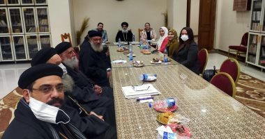 "حياة كريمة" تلتقى رجال الدين المسيحى بمطرانية المنوفية في شبين الكوم