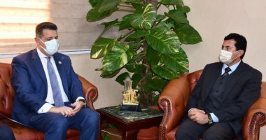 وزير الرياضة يلتقى رئيس لجنة حقوق الإنسان بمجلس النواب