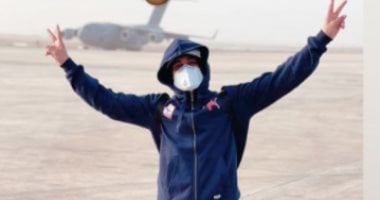عبد الله جمعة يطمـئن جماهير الزمالك بعلامة النصر فى أول صورة من السنغال