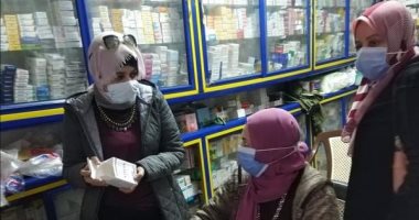 ضبط أدوية مهربة وغير مسجلة بوزارة الصحة خلال حملة على صيدليات شبين القناطر
