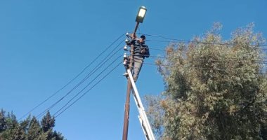 تنفيذ صيانة وتركيب أعمدة إنارة لعدد من قرى محافظة المنوفية