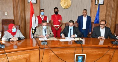 بروتوكول تعاون مشترك بين جامعة القناة والهلال الأحمر المصرى