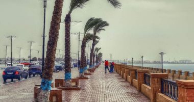 رفع درجة الاستعداد بالسويس بعد سقوط أمطار وهبوب رياح بالعين السخنة