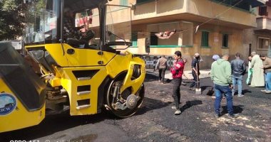 رصف الشوارع الرئيسية والفرعية فى مدينة زفتى بالغربية.. صور