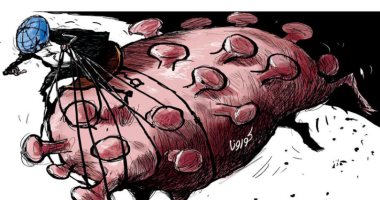 العالم يحاول السيطرة على جائحة كورونا فى كاريكاتير سعودى