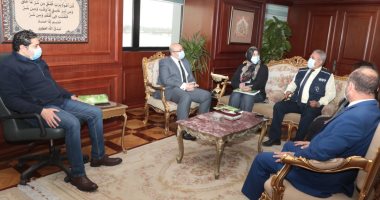 محافظ بنى سويف يبحث مع مسئولى برنامج الأغذية العالمى WFP تعظيم سبل التعاون