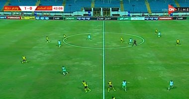 دجلة يتقدم على الاتحاد السكندرى بهدف "هلال" فى الشوط الأول.. فيديو