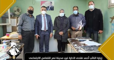 أحمد فتحى نائب تنسيقية شباب الأحزاب يتابع سير عمل إدارة التضامن بمدينة نصر
