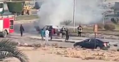 السيطرة على حريق سيارة ملاكى دون خسائر بشرية في العاشر من رمضان