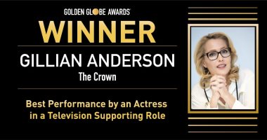 جيليان أندرسون تحصد جائزة الجولدن جلوب أفضل ممثلة مساعدة فى مسلسل the crown